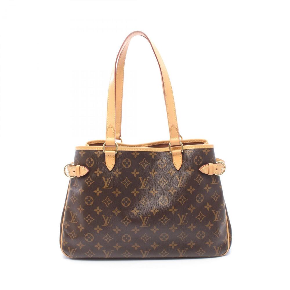 Louis Vuitton Batignolles Horizontal Shoulder Bag Canvas Leather Monogram Brown